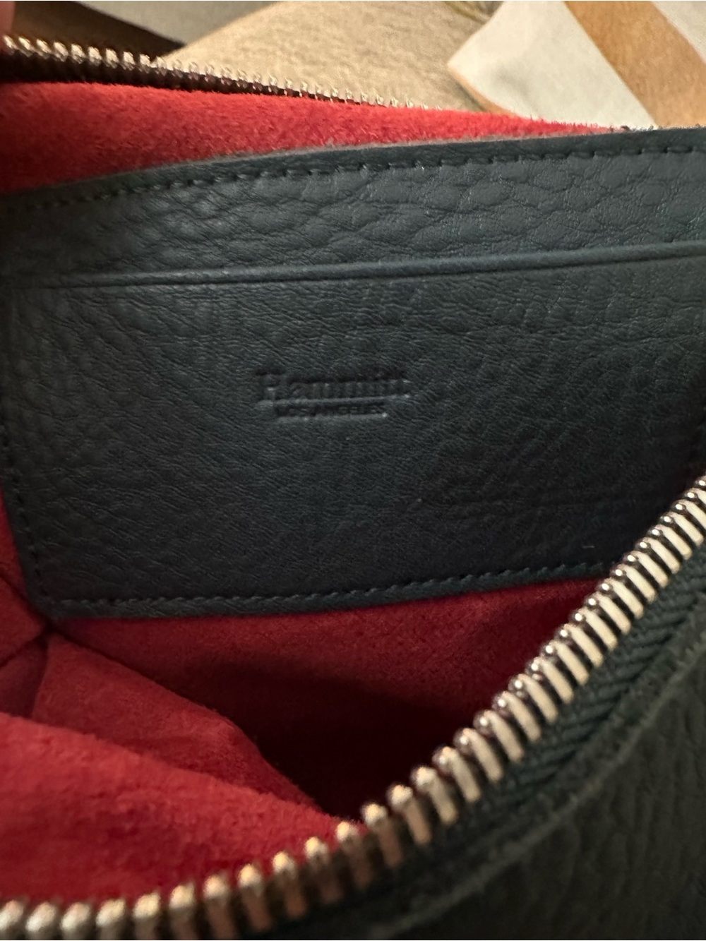 Hammitt VIP Occasion Teal Leather Crossbody Silver Hardware Red Suede - Picture 6 of 16
